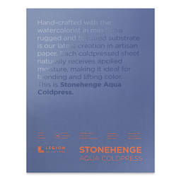Legion Stonehenge Aqua Watercolor Block - Cold Press, 9" x 12", 140 lb, 15 Sheets, front