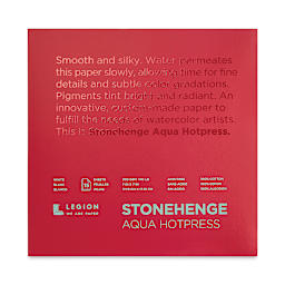 Legion Stonehenge Aqua Watercolor Block - Hot Press, 7" x 7", 140 lb, 15 Sheets