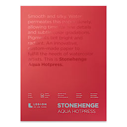 Legion Stonehenge Aqua Watercolor Block - Hot Press, 18" x 24", 15 Sheets