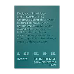 Legion Stonehenge Aqua Watercolor Block - Cold Press, 10" x 14", 300 lb, 10 Sheets