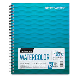 Grumbacher Watercolor In & Out Pad - 12" x 9", 30 Sheets, 140 lb Front cover