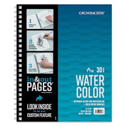 Grumbacher Watercolor In & Out Pad - 12" x 9", 30 Sheets, 140 lb Front cover