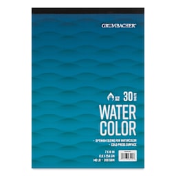Grumbacher Watercolor Tapebound Pad - 7" x 10", 30 Sheets, 140 lb front cover