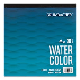 Grumbacher Watercolor Tapebound Pad - 8" x 8", 30 Sheets, 140 lb front cover
