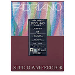 Fabriano Studio Watercolor Paper - 9" x 12", Pkg of 100 Sheets, Cold Press, front cover