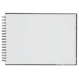 Indigo Artpapers Watercolor Hard Cover WiroPad - 9" x 12", inside page shown for color and texture