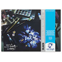 Van Gogh Black Watercolor Paper Pad - 8.3" x 11.7", front cover