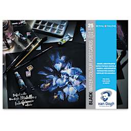 Van Gogh Black Watercolor Paper Pads - Front cover of Postcard size pad