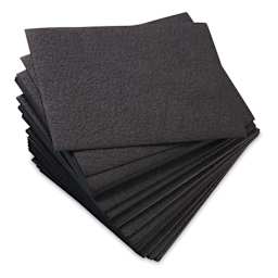 Shizen Black Watercolor Paper - 5" x 7",  Cold Press/Rough, 50 Sheet Pkg fanned out sheets