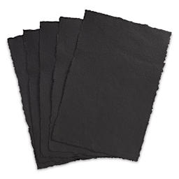 Shizen Black Watercolor Paper - 12" x 18", Cold Press/Rough, 5 Sheet Pkg