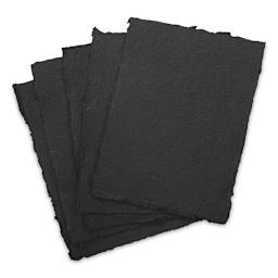 Shizen Black Watercolor Paper - 9" x 12",  Cold Press/Rough, 5 Sheet Pkg