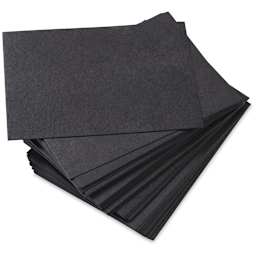 Shizen Black Watercolor Paper - 5" x 7", Hot Press/Smooth, 50 Sheet Pkg