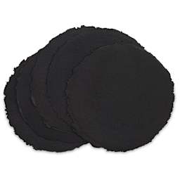 Shizen Black Watercolor Paper - 8" Round, Hot Press/Smooth, 5 Sheet Pkg