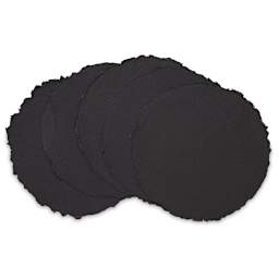 Shizen Black Watercolor Paper - 6" Round, Hot Press/Smooth, 5 Sheet Pkg 