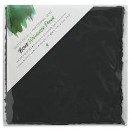 Shizen Black Watercolor Paper - 8" x 8", Hot Press/Smooth, 5 Sheets in package