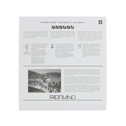 Fabriano 1264 Watercolor Pad, Glue Bound, 8”x8”, 140 lb, 30 Sheets, 100% Alpha-Cellulose, Wet Media
