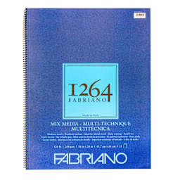 Fabriano 1264 Mixed Media Pad - 18" x 24", 120 lb (200 gsm), 25 Sheets