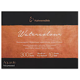 Hahnemühle The Collection Watercolor Block - Hot Press, 14.1" x 18.9", 140 lb, 10 Sheets front cover