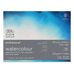 Winsor & Newton Professional Watercolor Block - Front of Hot Press Block shown