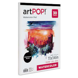 artPOP! Watercolor Pad - 11" x 14", 30 sheets, front of pad