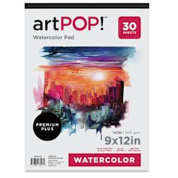 artPOP! Watercolor Pad - 9" x 12", 30 sheets, front of pad