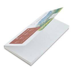 Hahnemühle Burgund Watercolor Postcard Pad - 4.1" x 8.3", 20 Cards (cover lifted to show paper)