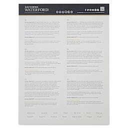 Saunders Waterford Watercolor Pad - 12" x 16", Cold Press, 140 lb, 12 Sheets (Back cover)