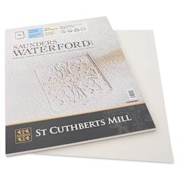 Saunders Waterford Watercolor Pad - 12" x 16", Cold Press, 140 lb (partially removed sheet)