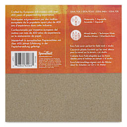 Fluid Watercolor Pad - 6" x 6", Cold Press, 20 Sheets, back of pad