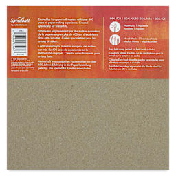 Fluid Watercolor Pad - 8" x 8", Cold Press, 20 Sheets, back of pad