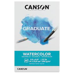 Canson Graduate Watercolor Pad - 5-1/2" x 8-1/2", front cover