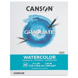 Canson Graduate Watercolor Pad - 11" x 14", front cover