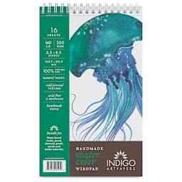 Indigo Artpapers Watercolor Wiropad - 5-1/2" x 8-1/2", front cover