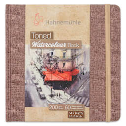 Hahnemühle Toned Watercolor Book - Beige, 5-1/2" x 5-1/2", front of the packaging