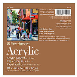 Strathmore 400 Acrylic Pad 6" x 6"  Front Cover 