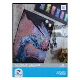 Van Gogh Black Watercolor Block - 12" x 16", front cover