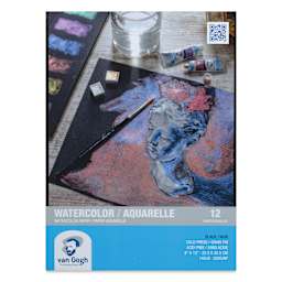 Van Gogh Black Watercolor Paper Pad - 9" x 12", front cover