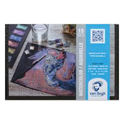 Van Gogh Black Watercolor Paper Pad - 4" x 6", front cover
