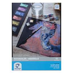 Van Gogh Black Watercolor Paper Pad - 11" x 15", front cover