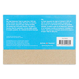 Van Gogh Watercolor Pad - 4" x 6", back of the cover