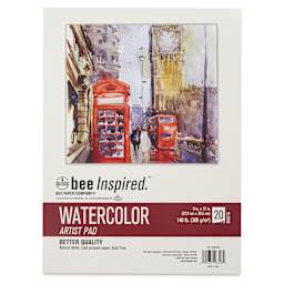 Bee Inspired Watercolor Artist Pad - 9" x 12", front cover