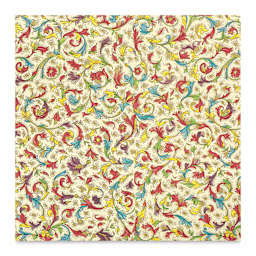 Black Ink Florentine Print Decorative Paper - Roman, 12" x 12"