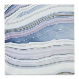 Black Ink Thai Marbled Mulberry Paper - 12" x 12", Smokey Tanzanite