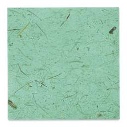 Black Ink Thai Banana Paper - Swatch of Robin's Egg Blue paper to show color and texture
