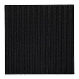 Corrugated Illusion Decorative Paper - Full sheet of Jet Black color shown
