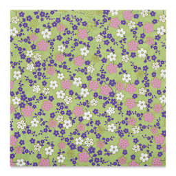 Sakura Blossoms Decorative Paper - Full sheet of Moss Floral Paper
