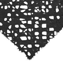 Black Ink Thai Melook Lace Paper - Closeup of Black Lace corner