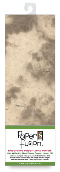 Paper Fusion Decorative Paper Lamp Panels - Ivory Pinto Lokta pattern in package