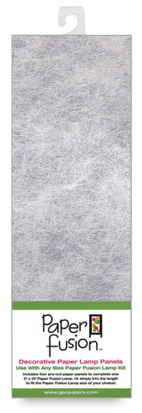 Paper Fusion Decorative Paper Lamp Panels - White Lutradur pattern in package