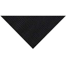Black Ink Embossed Reptilian Papers - Corner of Shiny Black Reptile sheet to show texture
